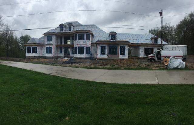 Custom home under construction