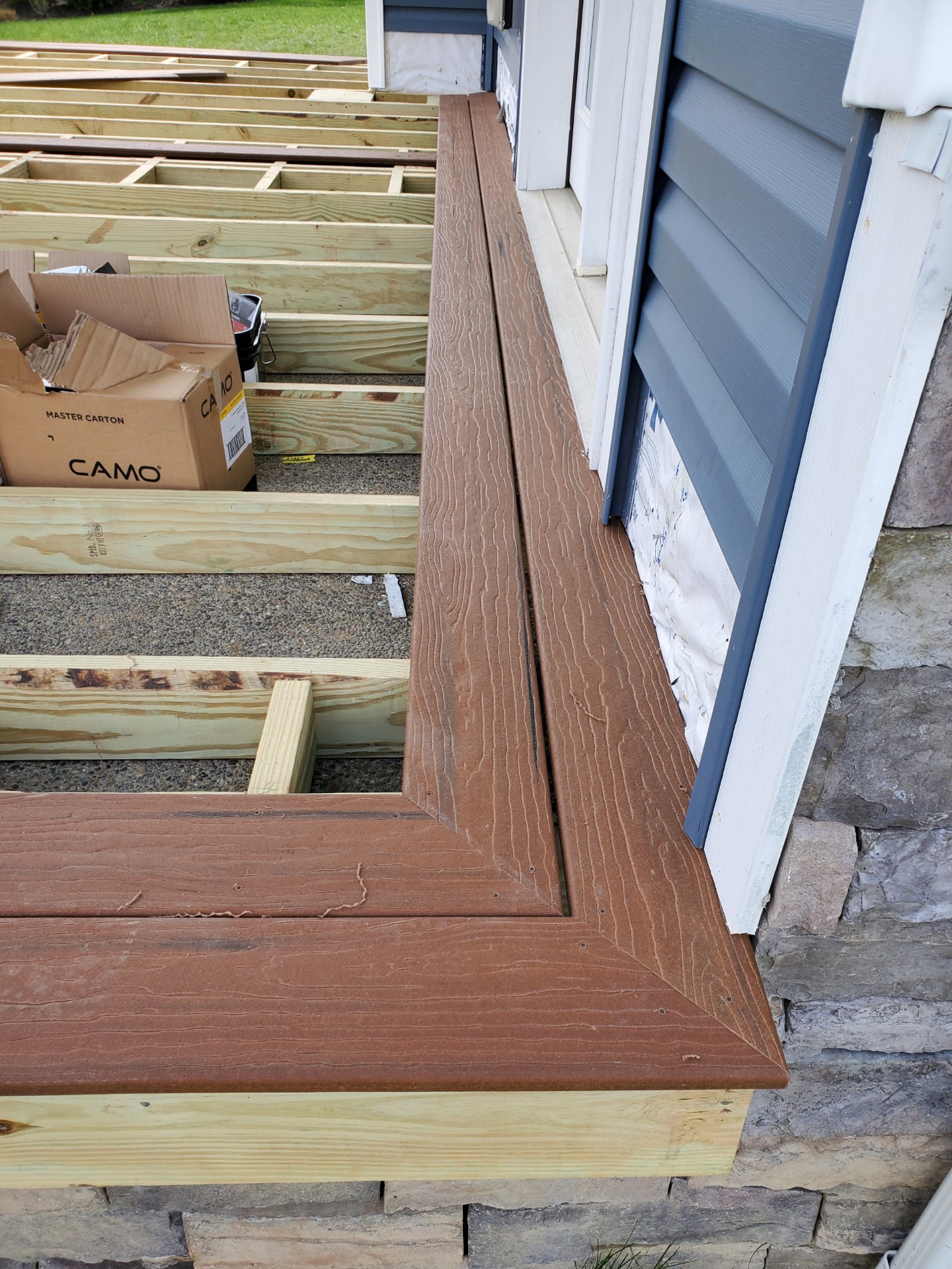 Composite deck with hidden fasteners